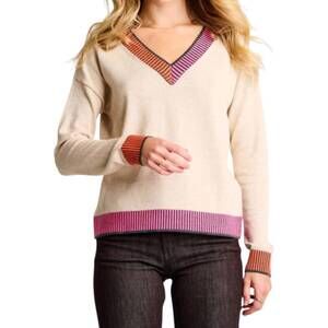 NEW LISA TODD ribbed & ready sweater in almond